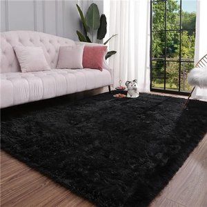 NEW Black Luxury Soft Area Rug